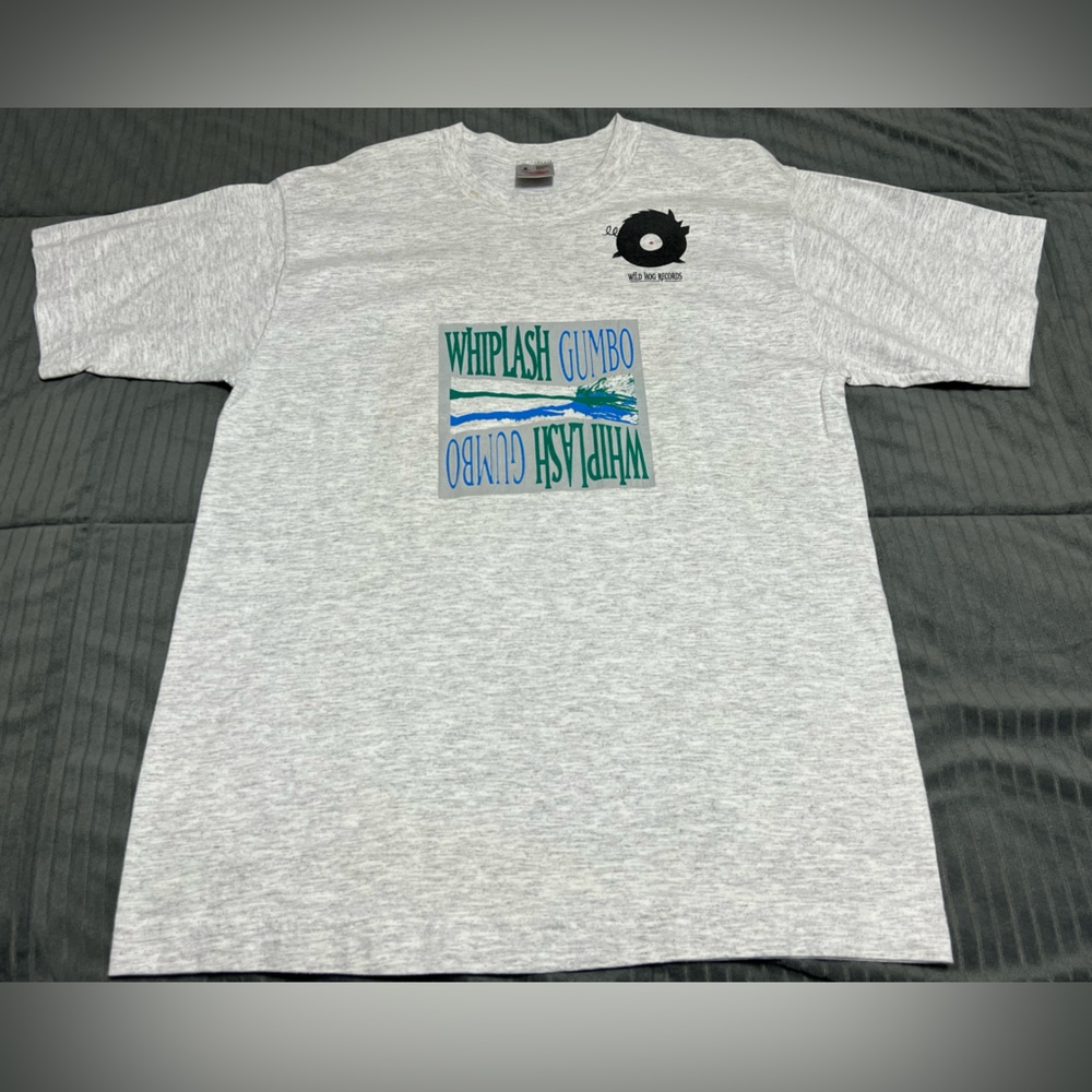 Vintage Whiplash Gumbo M.R. KECK Band Tee 90’s RARE SIZE MEDIUM